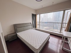 重庆江北观音桥免押金 红旗河沟 龙湖.新壹街 北部时代名居精美主卧全景视野出租房源真实图片
