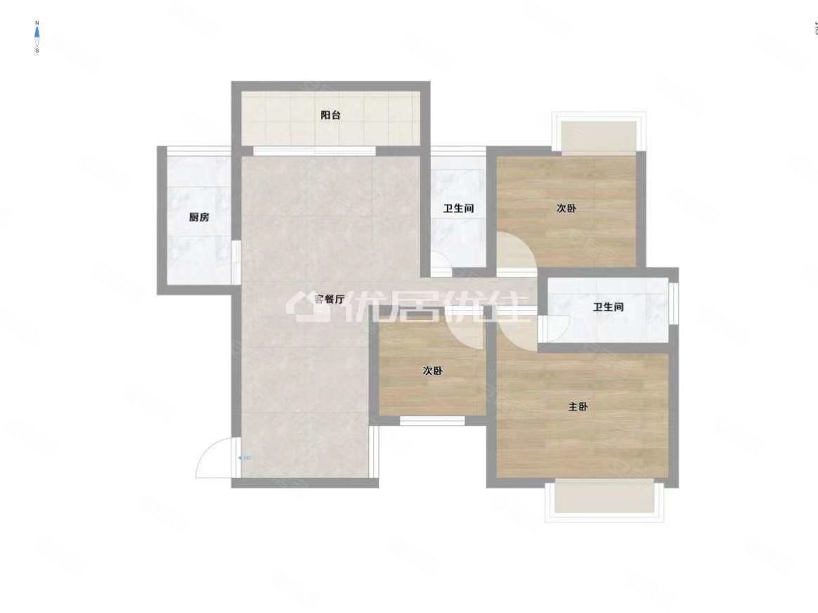 中海雍翠峰   88平米三房两厅两卫精装 带产权车位