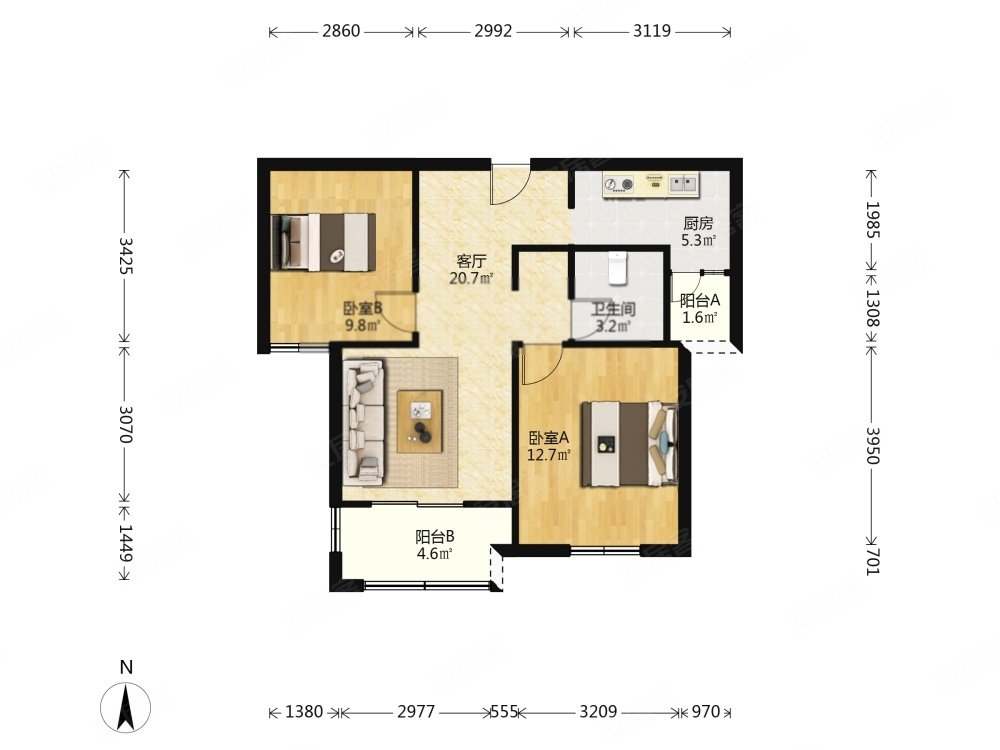 临地铁 有电梯 正规商品房 南北通透 出行方便 低容积,汇福家园平安里