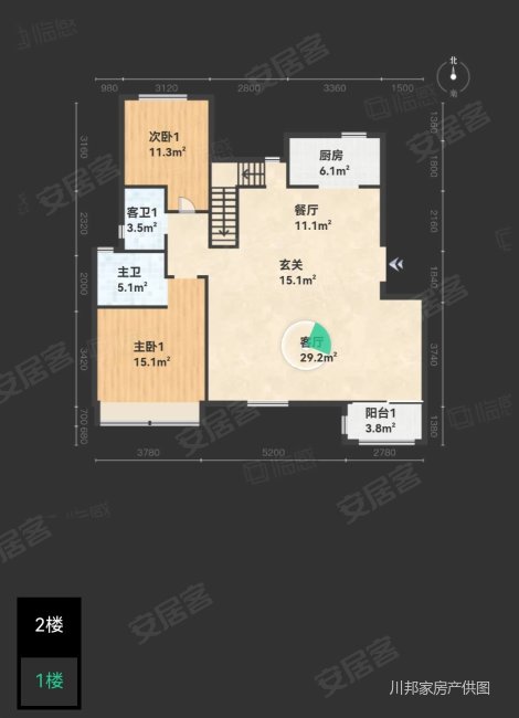 燊海森林御景湾(别墅)4室2厅3卫150㎡南北105.8万