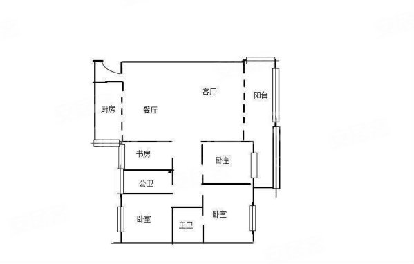 城西环路拓改工程北一区4室2厅2卫125.23㎡南北185万