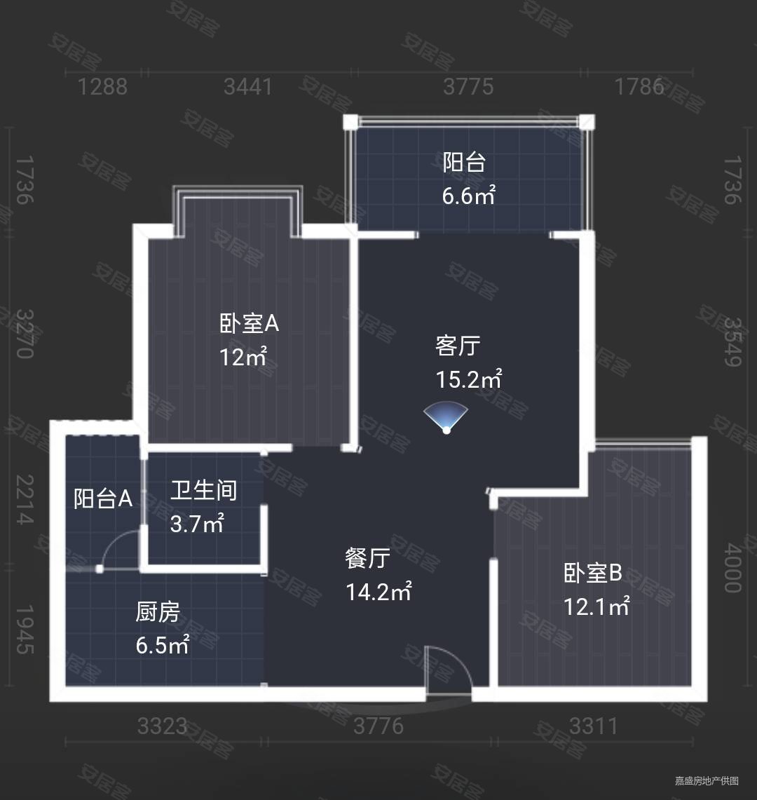 德景园2室2厅2卫86.41㎡南58.8万