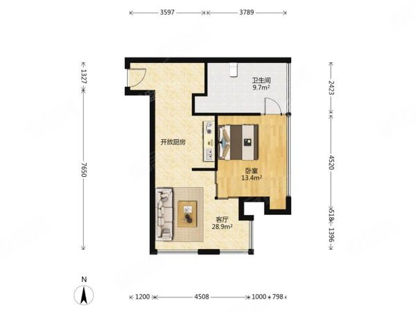 中央公馆 两室精装电梯房 民水民电 实验中学旁 适合陪读居住