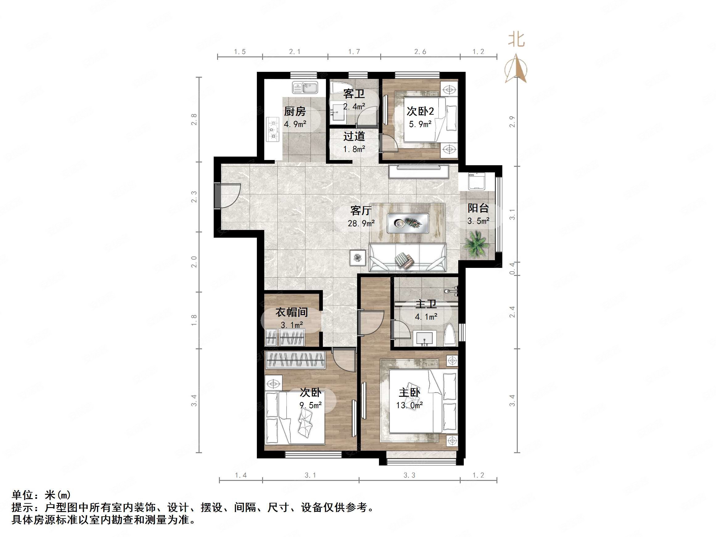 咸宁锦悦府户型图图片