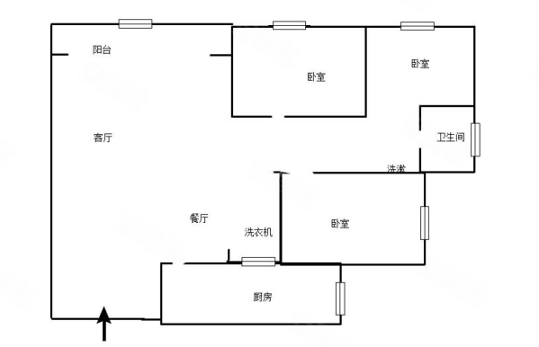 林园路前进小区3室2厅2卫117.5㎡北48万