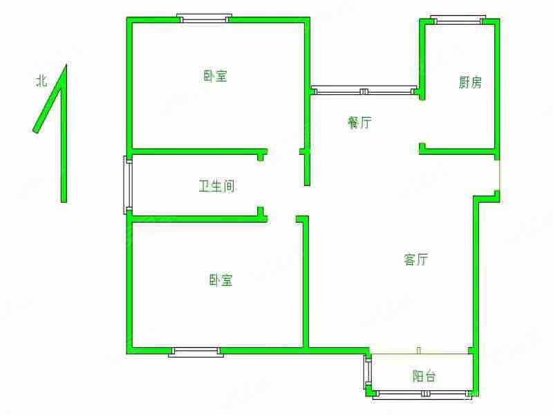 欣雅苑2室2厅1卫84㎡南北75万