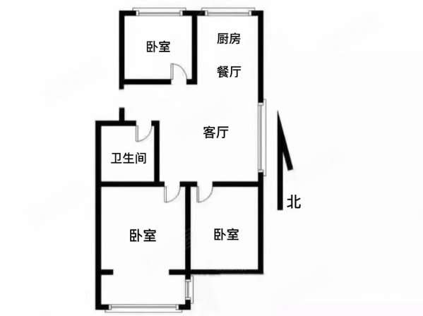 海岸家园D区6室4厅2卫82.14㎡南北109.8万