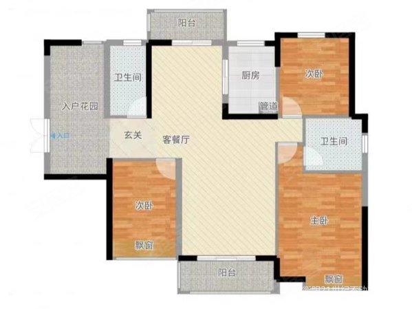 中央香榭4室2厅2卫136㎡南北89.8万