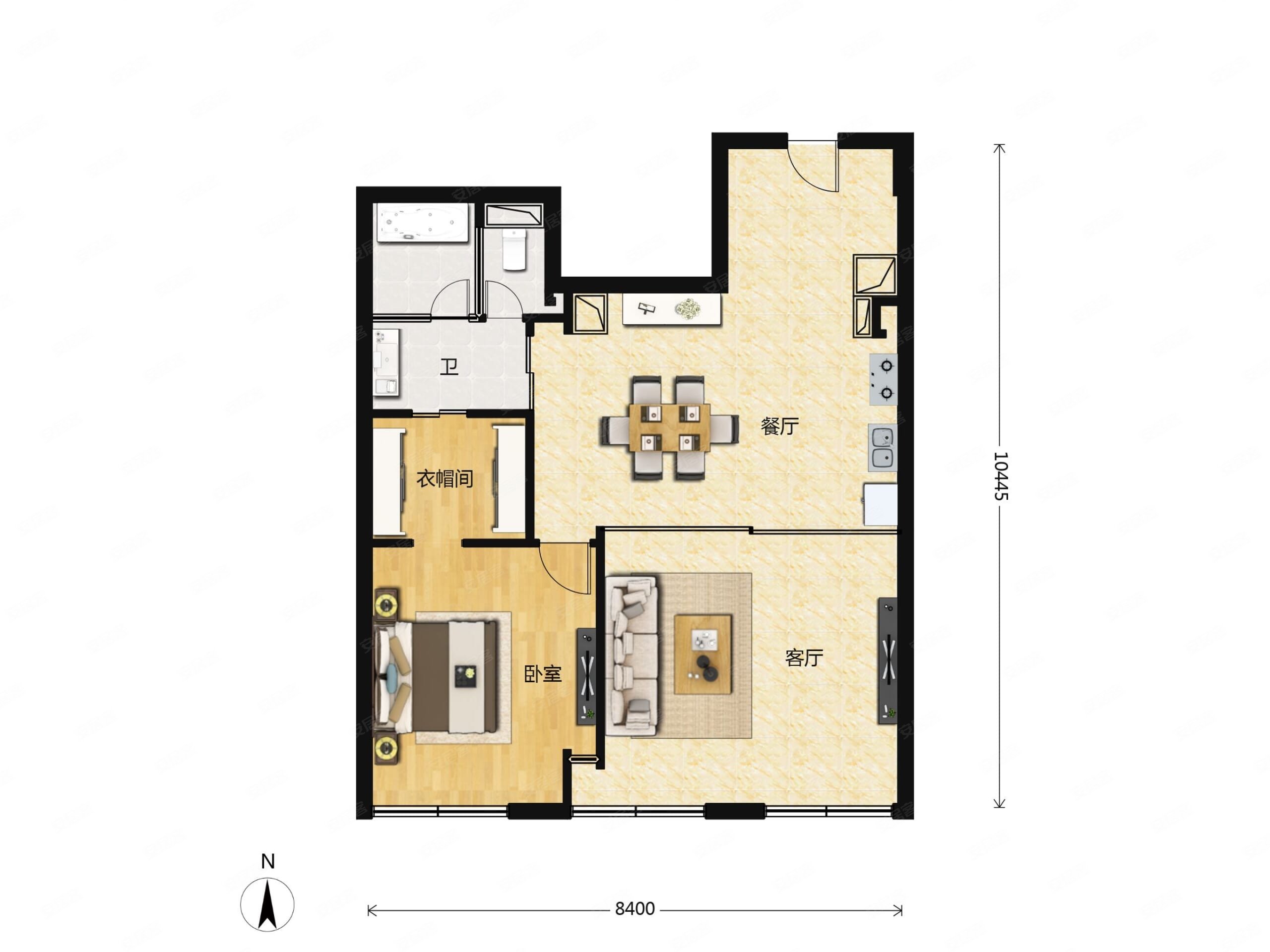 开发商直签!,梵悦108二手房,995万,1室2厅,1卫,88平米-北京安居客