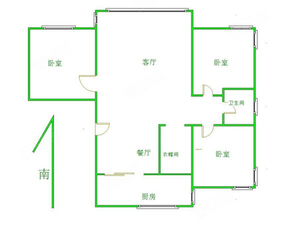滨河湾二期三室两厅两卫,滨河湾二手房,118万,3室2厅,2卫,130平米