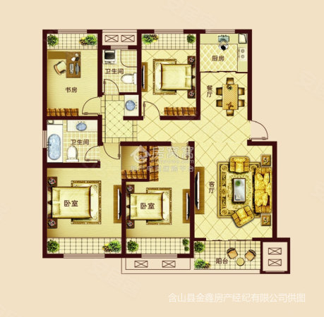 东鼎名人府邸3室2厅2卫120㎡南北110万