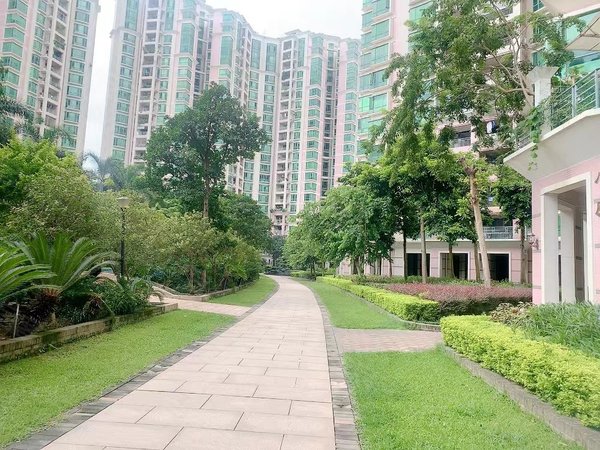 广州番禺大石新月明珠花园实图实价 新月明珠 楼下大石b出口 看花园三