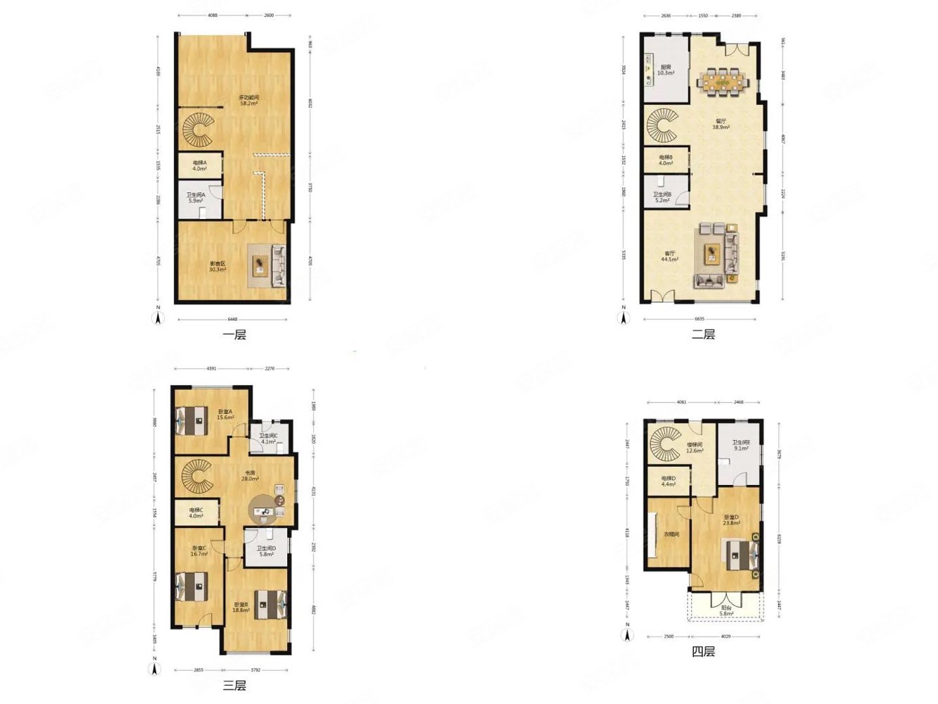 旭辉江湾墅阔绰联排带私家花园露台私家电梯和车位