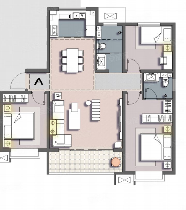 银河御府二手房,110万,3室2厅,2卫,130平米-邯郸安居客