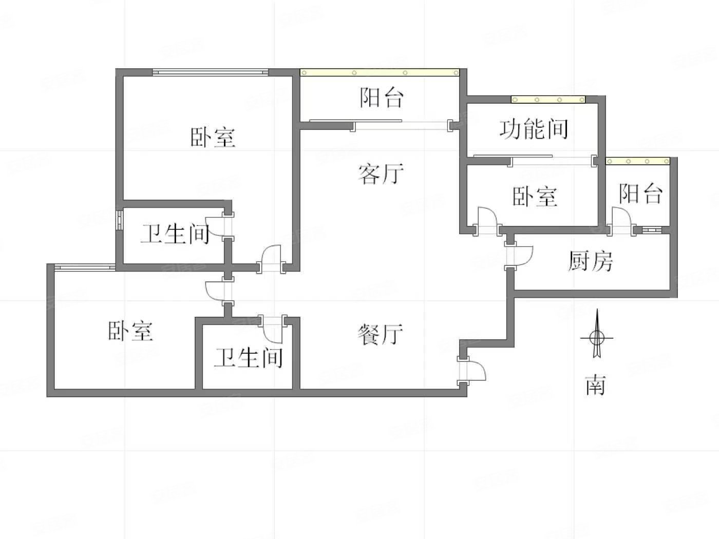 金辉中央铭著D区3室2厅2卫89㎡东115万