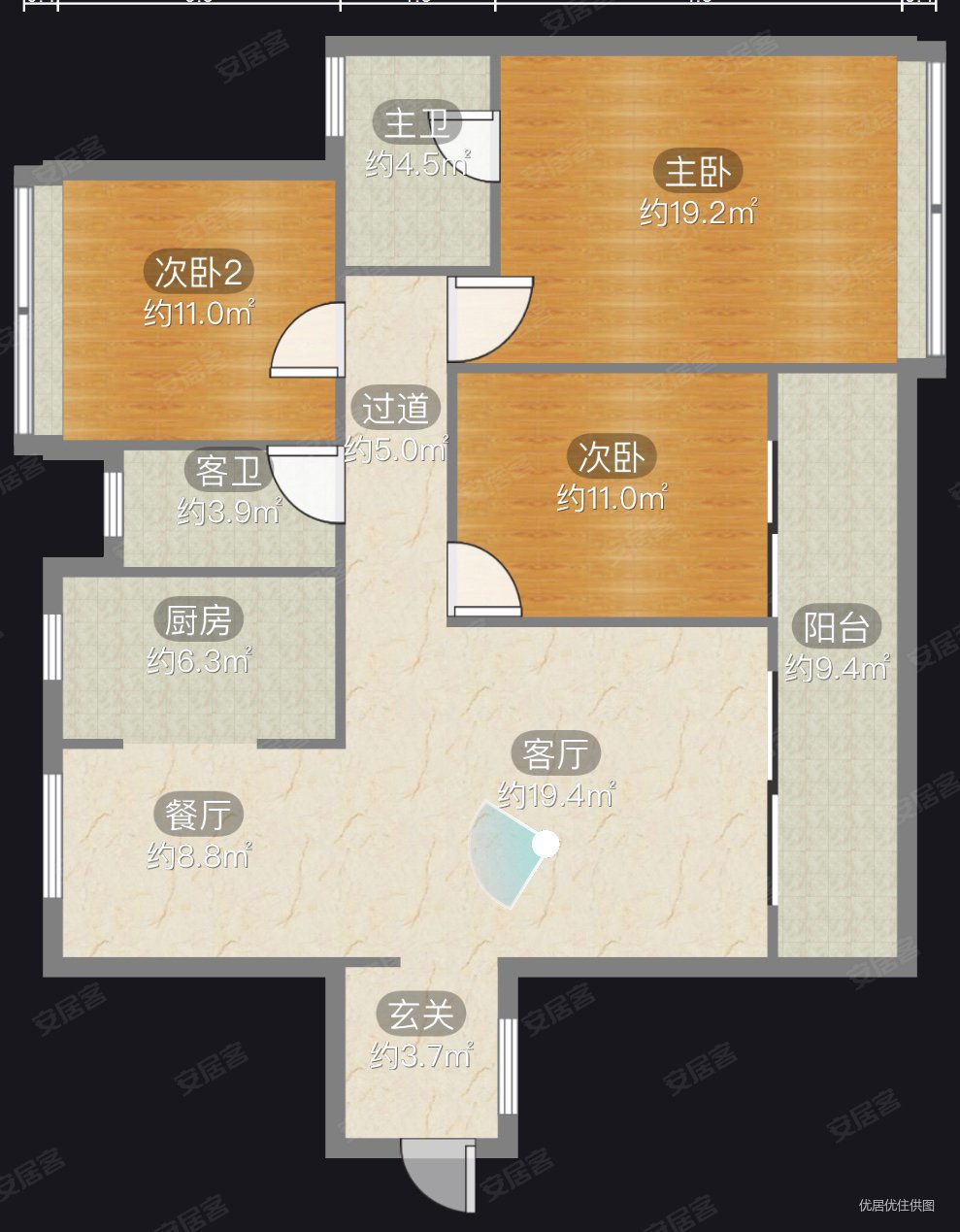 出售地铁房保利凤凰湾c区3室2厅精装修带空调