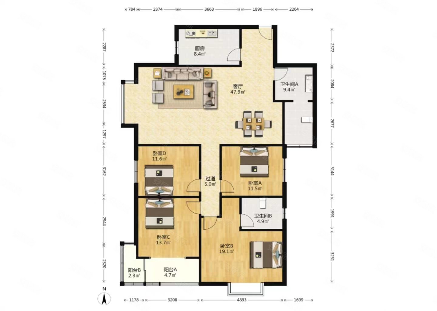 四号线地铁口旁文景小区西区四室出售可按揭实惠