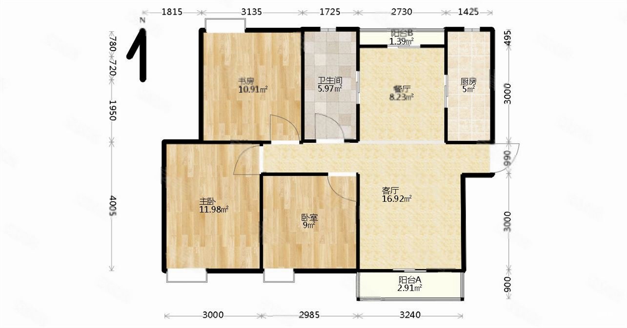 急售单价13送车位南北通透精装修美的瀚城