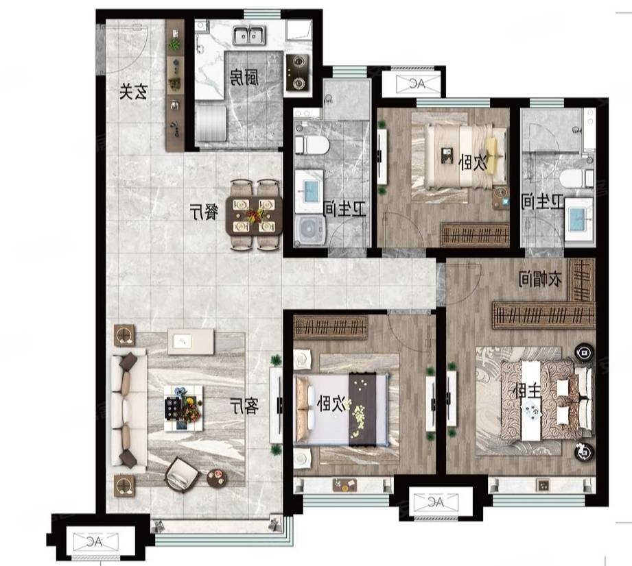 龙湖光年11800平128万3室2厅2卫