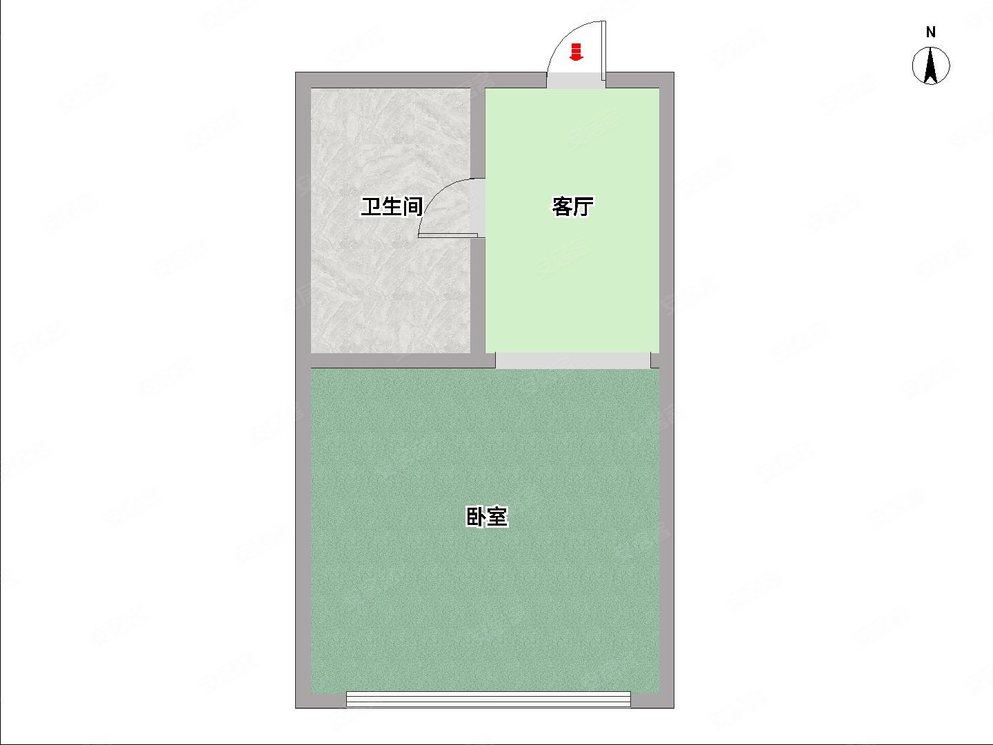 华润中央公园(商住楼)1室1厅1卫40.87㎡南54.8万