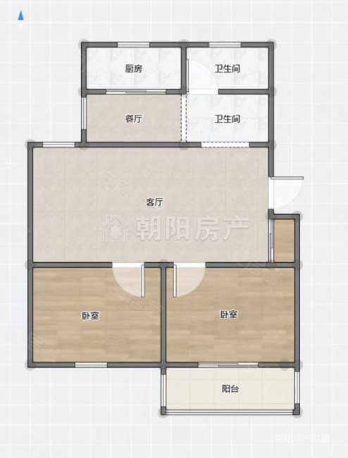 园丁小区2室2厅1卫82.69㎡南40万