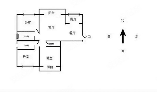 嘉景嘉园4室2厅2卫142㎡南北115万