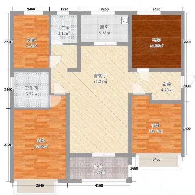 观澜江境4室2厅2卫113㎡南北99万