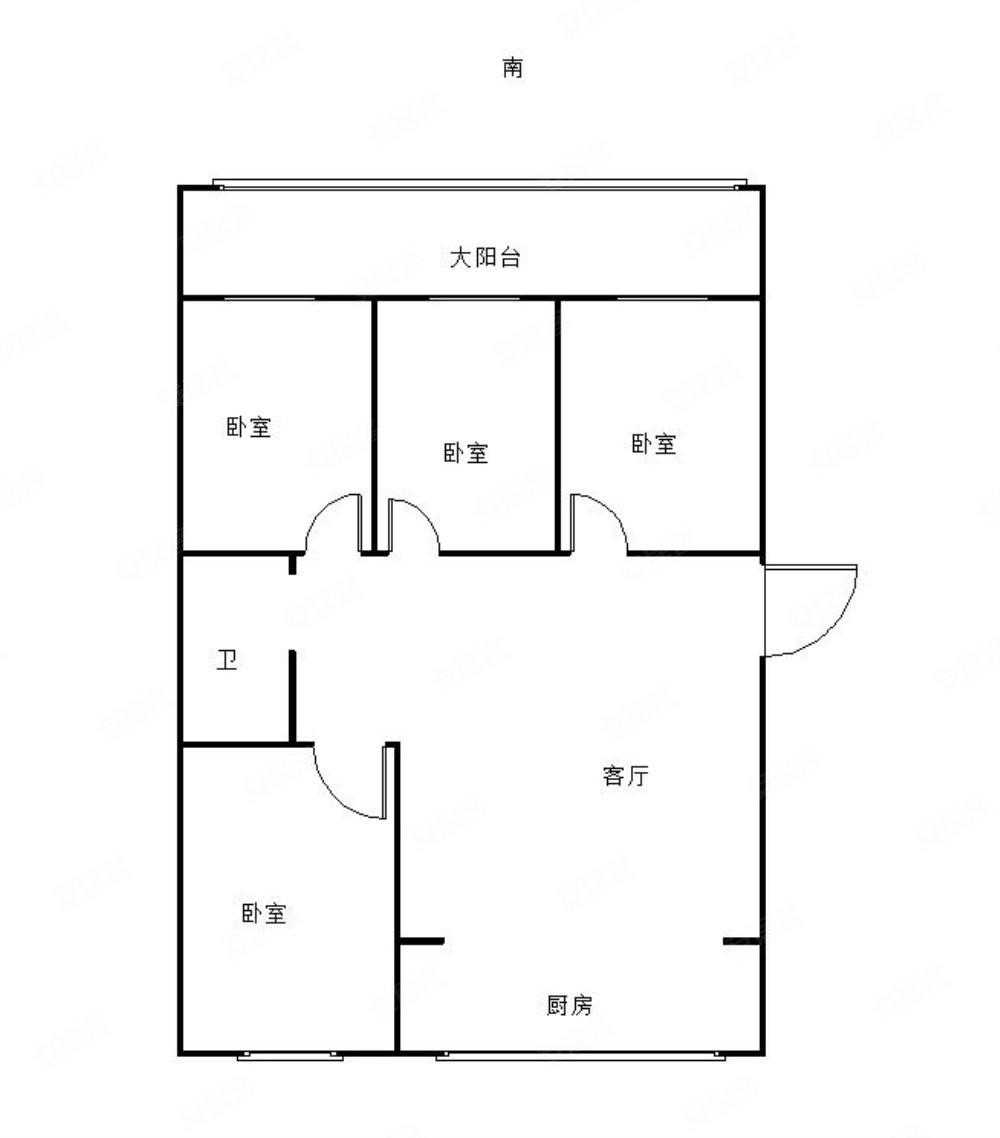 铁东十二道街14号小区4室2厅1卫159㎡南北89.8万