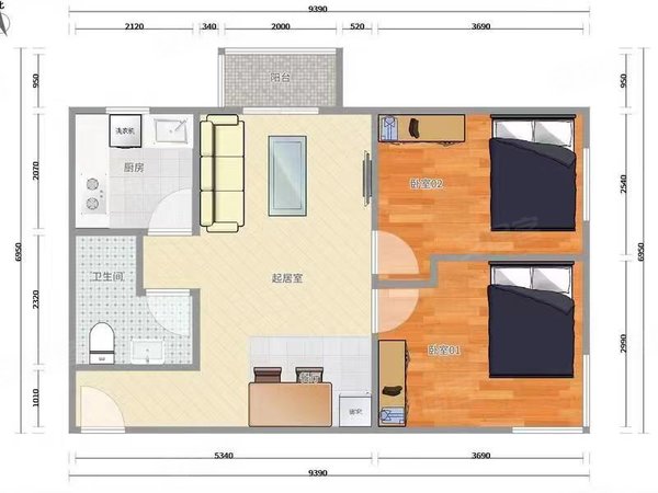 次渠南地铁口200米 嘉园八区精装两居 采光好配套