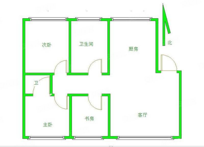 珠江城南新苑3室2厅2卫123㎡南北82万