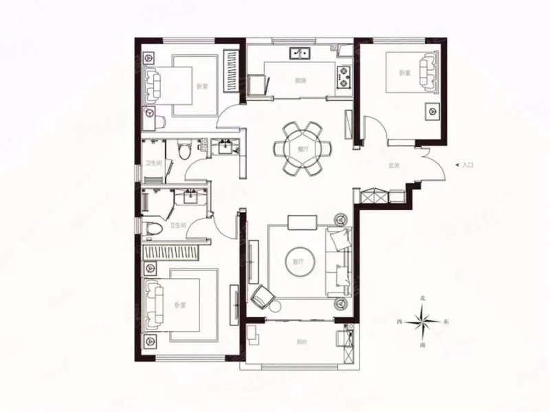 沣东新城绿地新里城尔雅公馆精装房160完