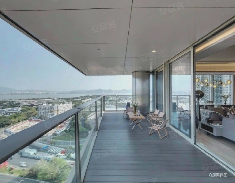 深圳湾一号前排海景大平层 l字大阳台看一线海景 三面采光安静,深圳湾