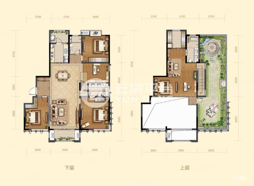 香榭水岸一梯一户大复式有2个车位看房有钥匙