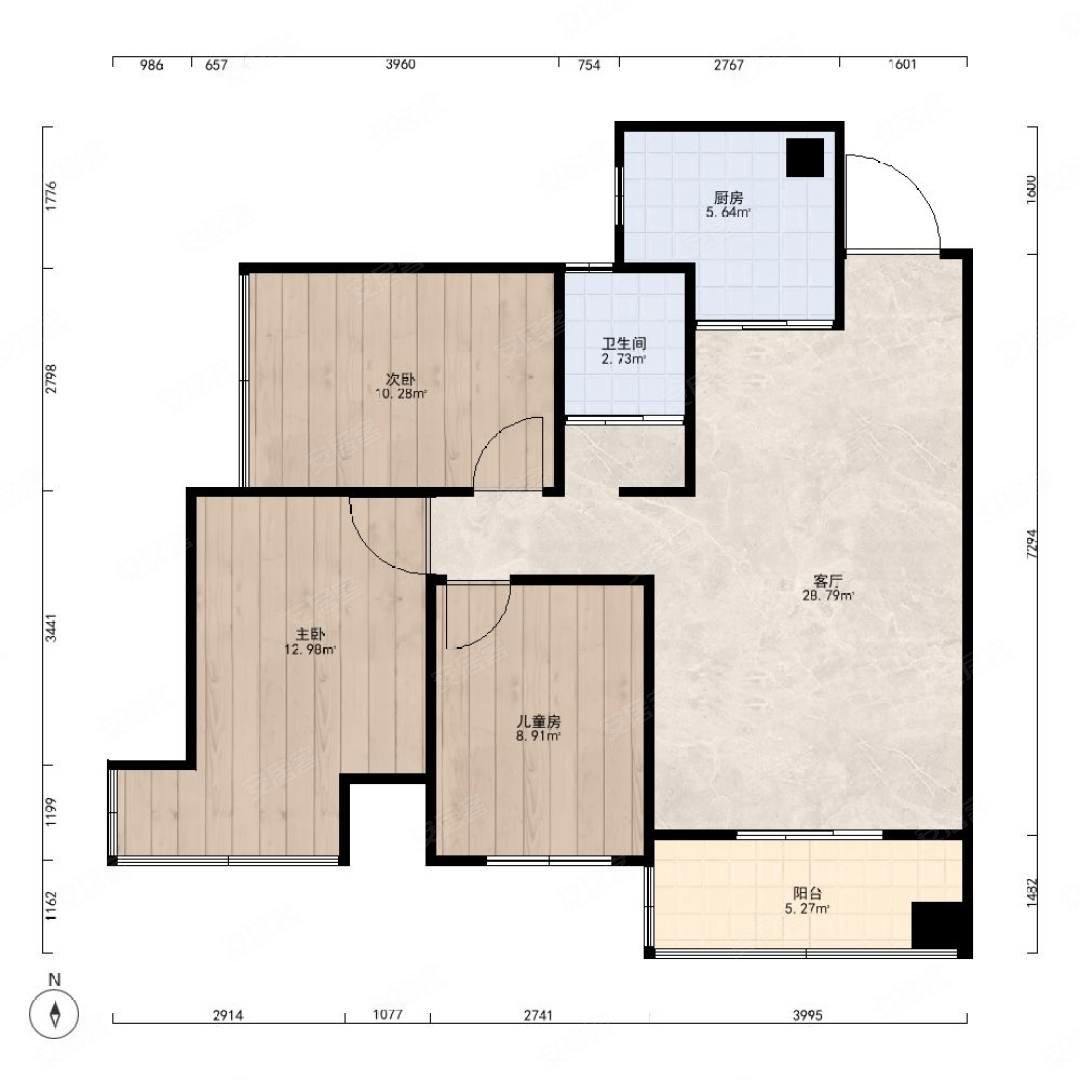 真实好房西城一品精装电梯3室2厅100平居家自住