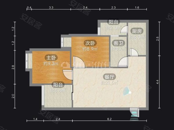 10号线地铁口环山国际精装小二室配套齐全,拎包入,渝北租房-重庆58