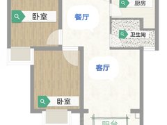 厦门海沧东孚佳美芸尚 2室2厅1卫出租房源真实图片