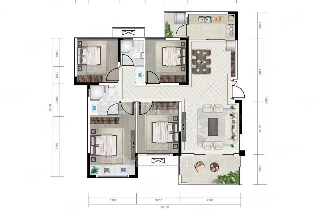 桃花源品质小区基装做完带上家具家电就可以了