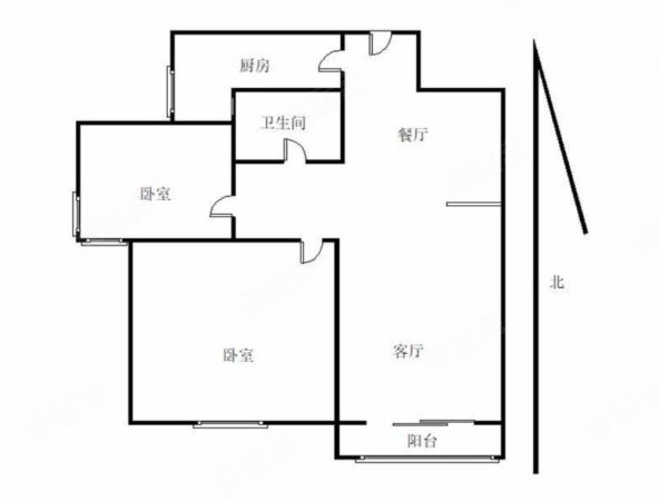信德华府2室2厅1卫75㎡南北49.9万