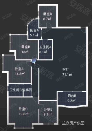 时代丽都4室2厅2卫181.4㎡东北198.8万