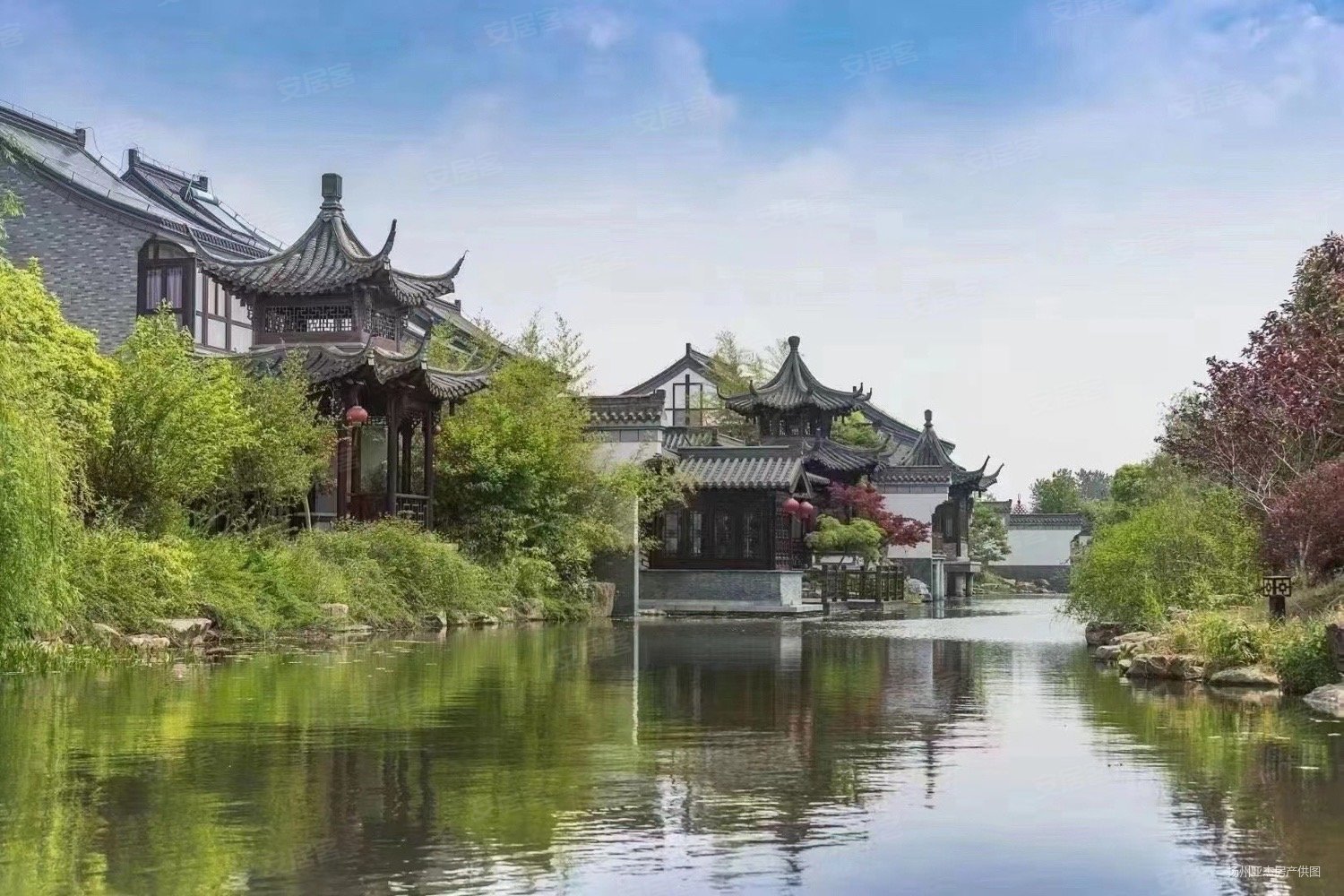 江南水乡园林别墅豪第坊扬州院子联排别墅边户院子220平