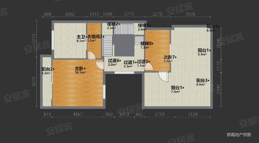 绿城桃花源7室3厅5卫636.57㎡南1100万