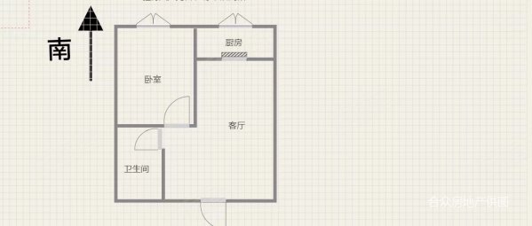 美印雅苑1室1厅1卫49.5㎡南北28万