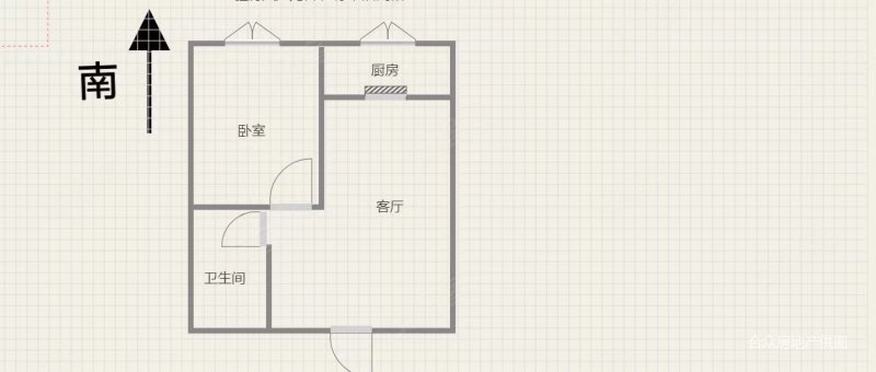 美印雅苑1室1厅1卫49.5㎡南北28万