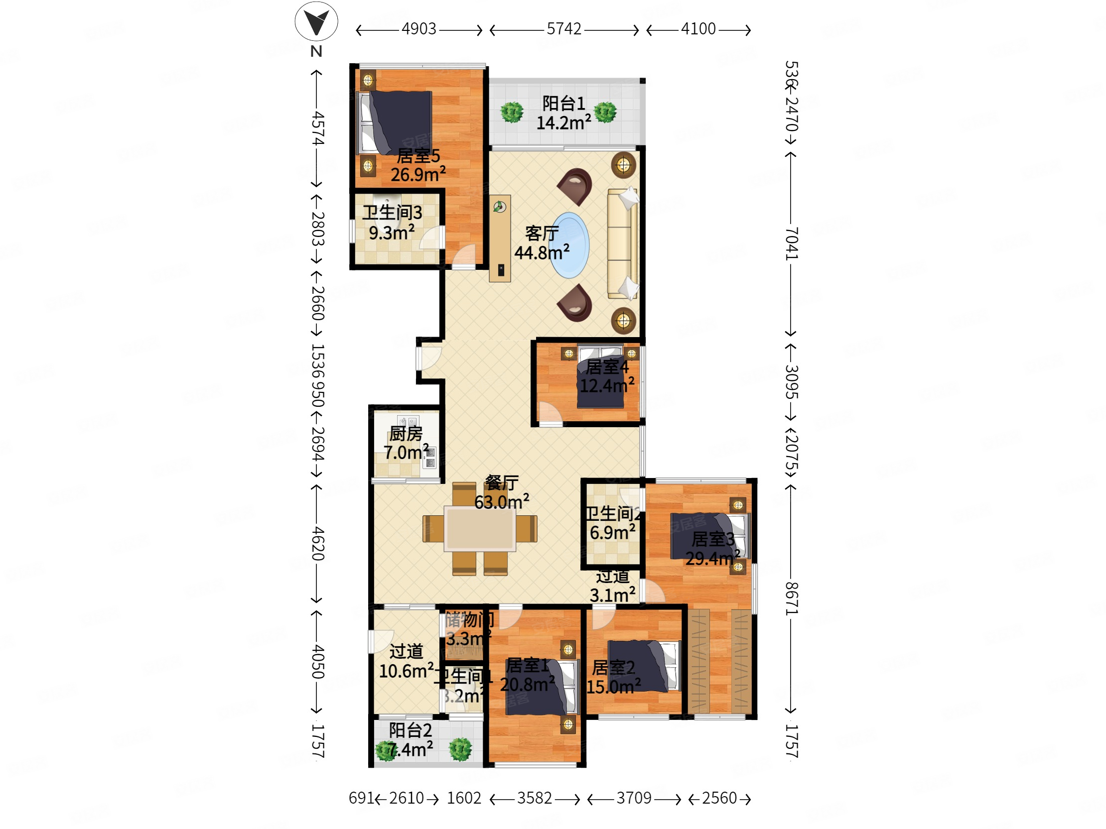 博林满五 ,西丽次新豪宅,豪华装修,高楼层没遮挡,户型方正,博林天瑞