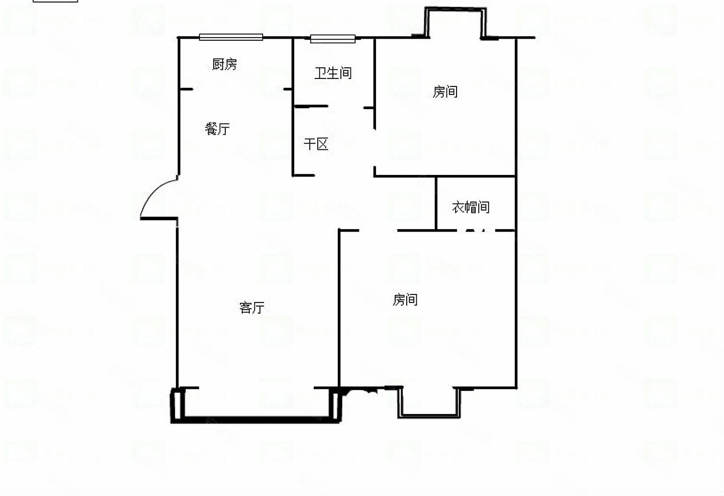 华景园2室2厅1卫89.26㎡南北71万