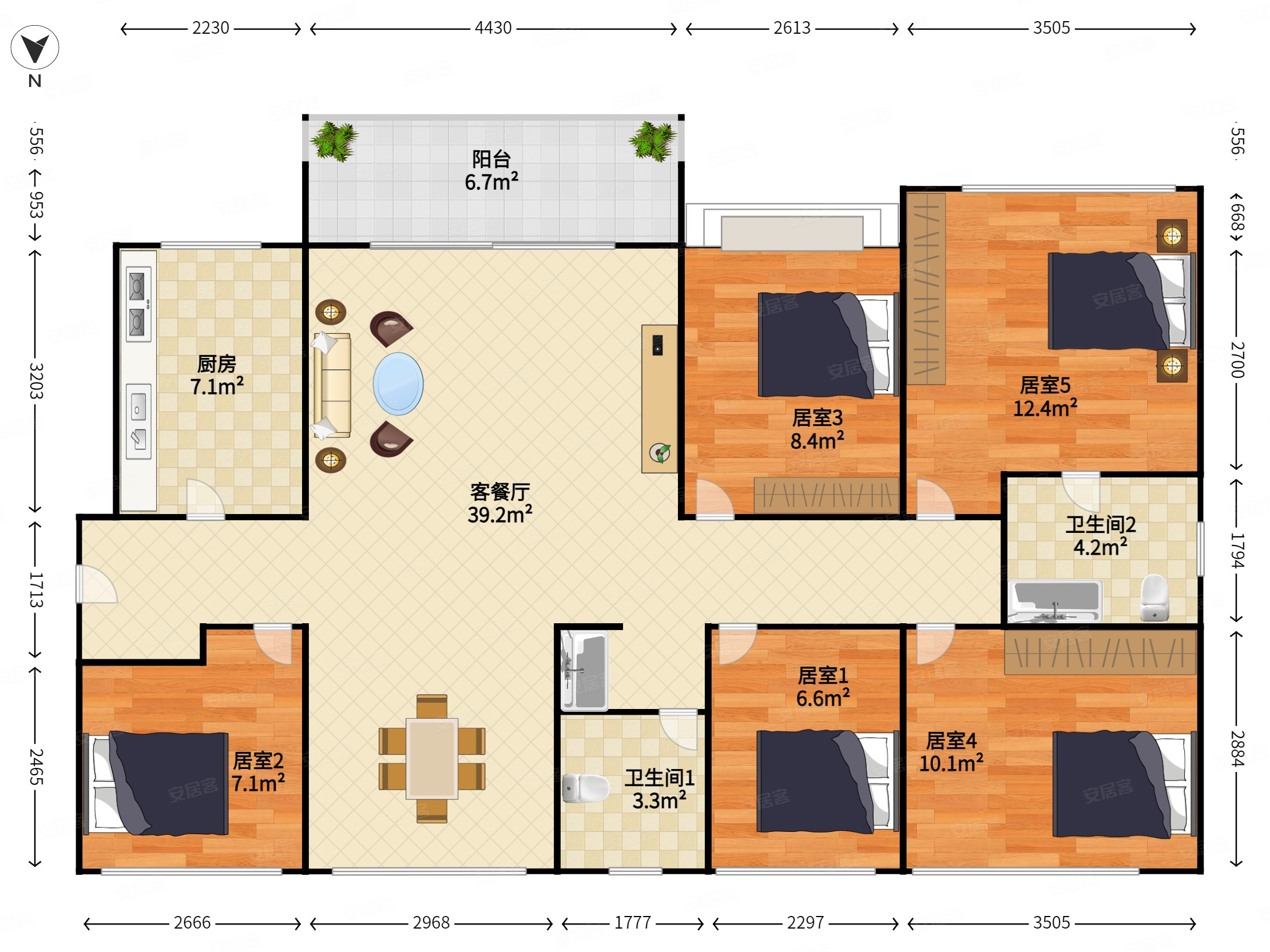户型 户型图 平面图 2220_1665