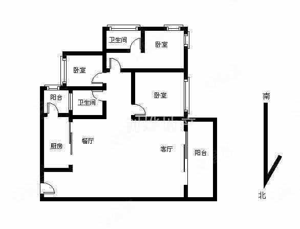 中海金沙湾3室2厅1卫104㎡西南235万