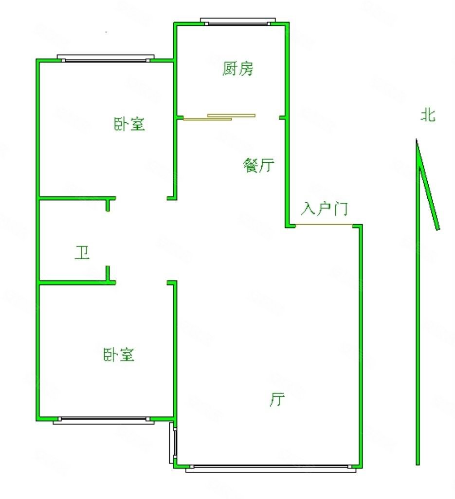 1楼大花园 双阳户型 温馨两室 可贷款