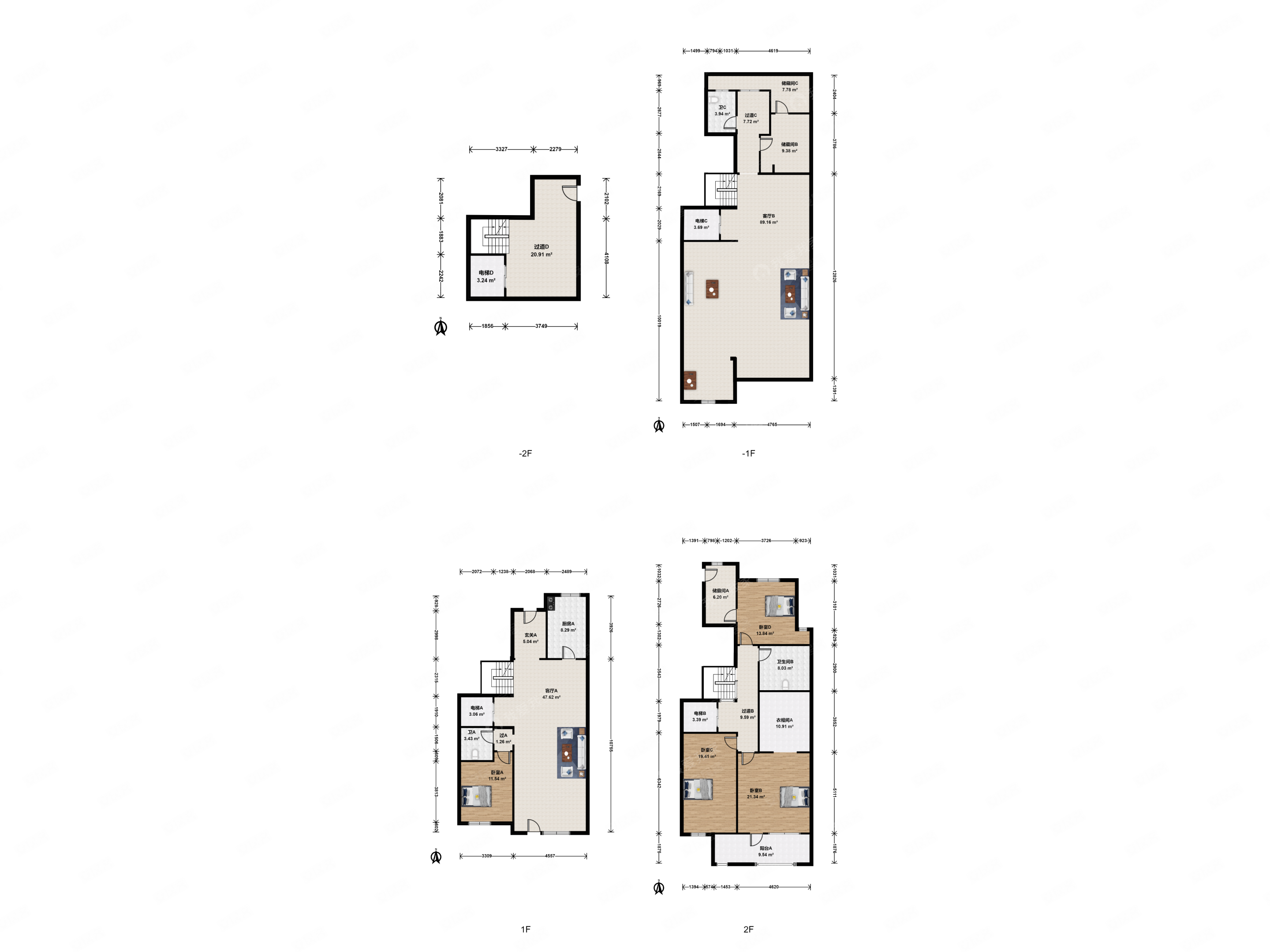 亦庄枫丹壹号二期4室2厅满五叠下别墅
