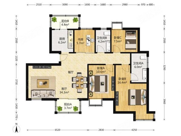 【多图】绿都云和湖,西湖三墩租房,白洋站阿里云谷云和湖四房三卫叠墅